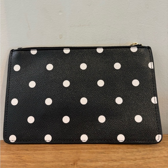 Isaac Mizrahi Black Polka Dot Clutch 8x5 - Picture 4 of 7
